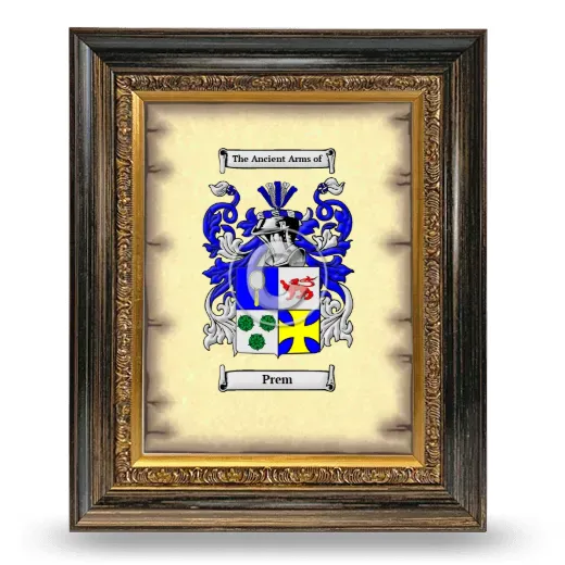 Prem Coat of Arms Framed - Heirloom