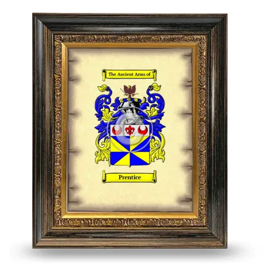 Prentice Coat of Arms Framed - Heirloom