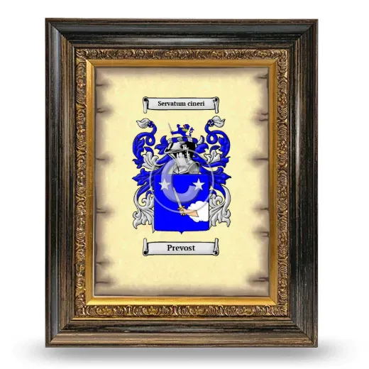 Prevost Coat of Arms Framed - Heirloom
