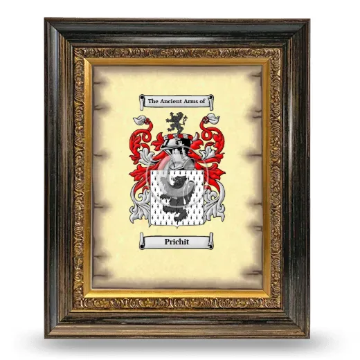 Prichit Coat of Arms Framed - Heirloom