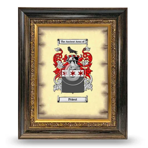 Priest Coat of Arms Framed - Heirloom