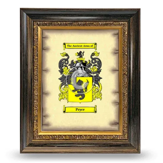 Pryce Coat of Arms Framed - Heirloom