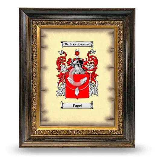 Pugel Coat of Arms Framed - Heirloom
