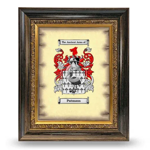 Putmans Coat of Arms Framed - Heirloom