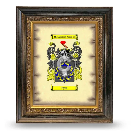 Pym Coat of Arms Framed - Heirloom