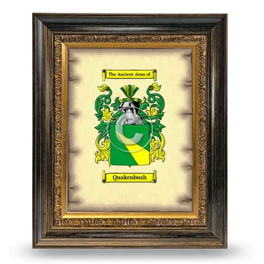 Quakenbush Coat of Arms Framed - Heirloom
