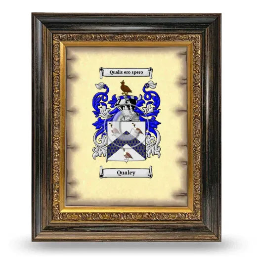 Qualey Coat of Arms Framed - Heirloom