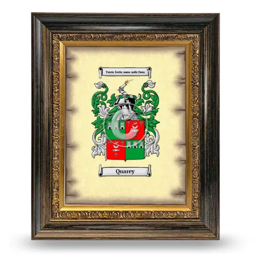 Quarey Coat of Arms Framed - Heirloom