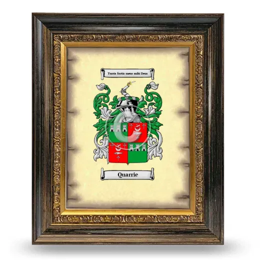Quarrie Coat of Arms Framed - Heirloom