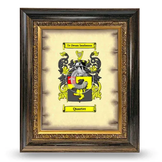 Quarter Coat of Arms Framed - Heirloom