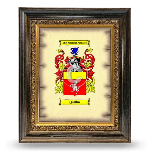 Quillin Coat of Arms Framed - Heirloom
