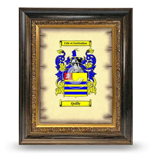Quilly Coat of Arms Framed - Heirloom