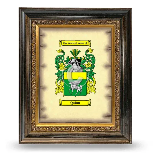 Quinn Coat of Arms Framed - Heirloom