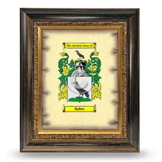 Rabes Coat of Arms Framed - Heirloom