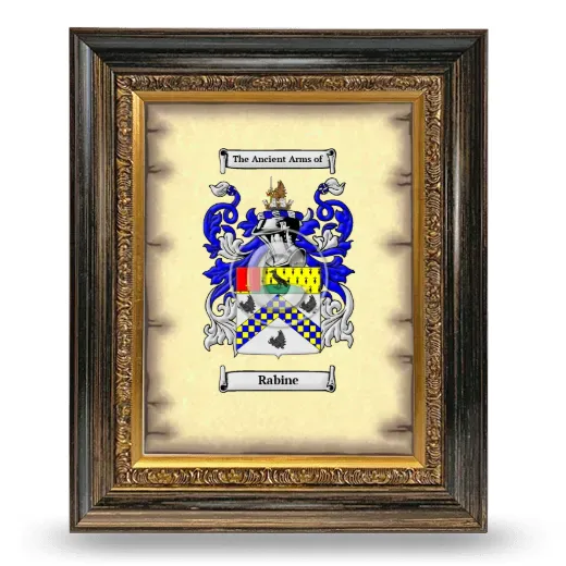 Rabine Coat of Arms Framed - Heirloom