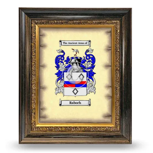 Raboch Coat of Arms Framed - Heirloom