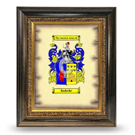 Radecke Coat of Arms Framed - Heirloom