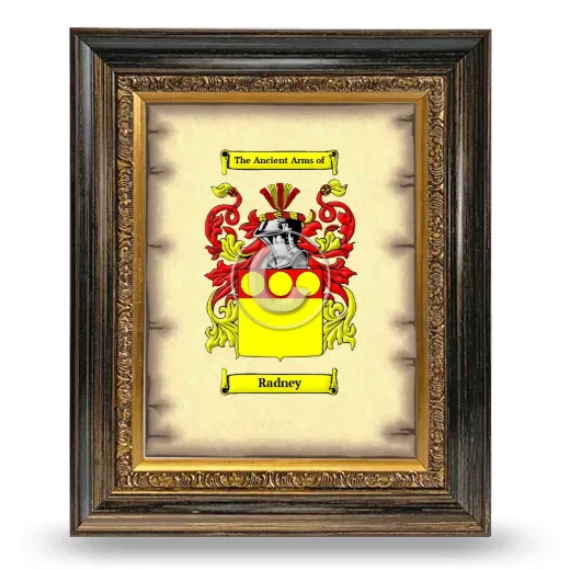 Radney Coat of Arms Framed - Heirloom