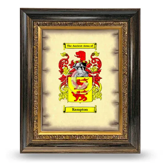 Rampton Coat of Arms Framed - Heirloom