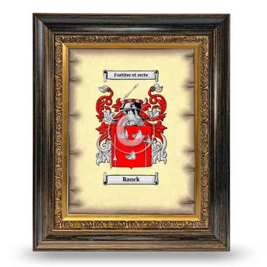 Ranck Coat of Arms Framed - Heirloom