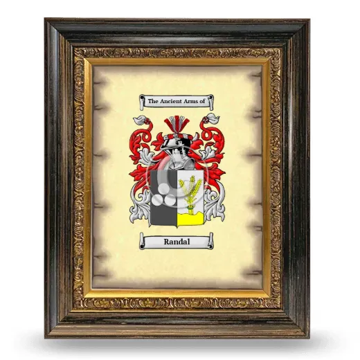 Randal Coat of Arms Framed - Heirloom