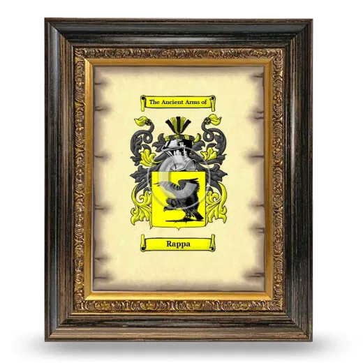 Rappa Coat of Arms Framed - Heirloom