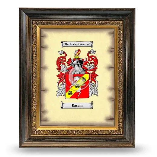 Rasem Coat of Arms Framed - Heirloom
