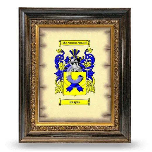 Raspis Coat of Arms Framed - Heirloom