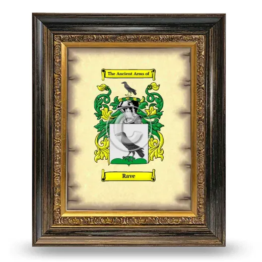 Rave Coat of Arms Framed - Heirloom