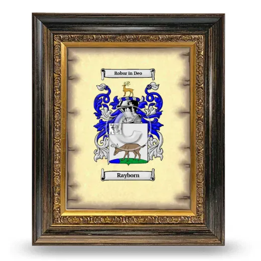 Rayborn Coat of Arms Framed - Heirloom