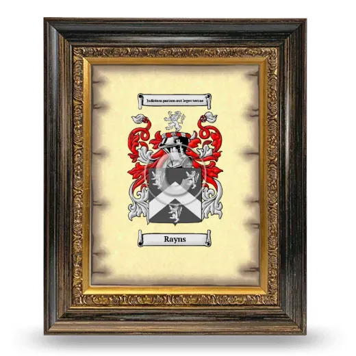 Rayns Coat of Arms Framed - Heirloom
