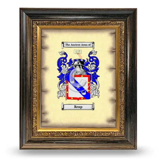 Reap Coat of Arms Framed - Heirloom