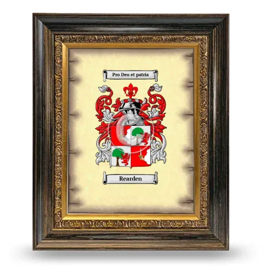 Rearden Coat of Arms Framed - Heirloom
