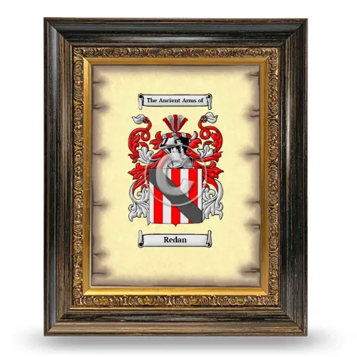 Redan Coat of Arms Framed - Heirloom