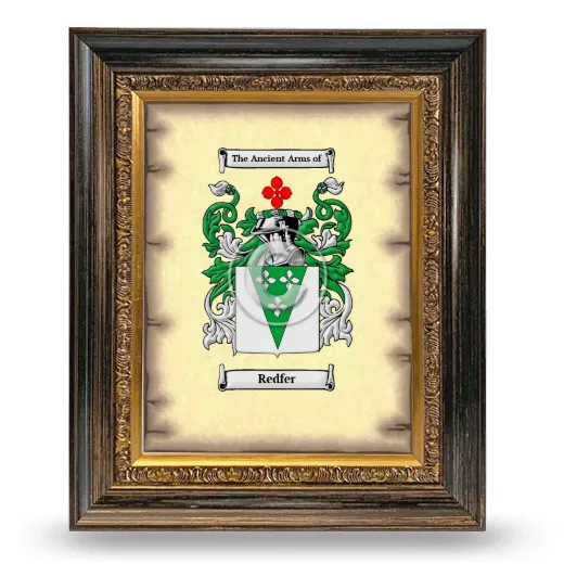 Redfer Coat of Arms Framed - Heirloom