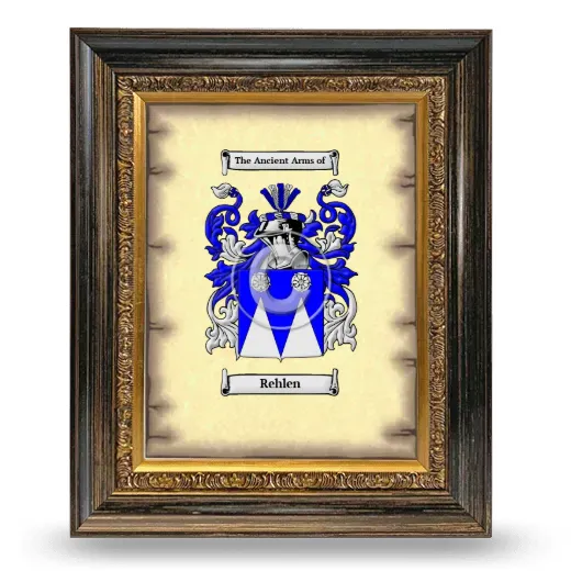 Rehlen Coat of Arms Framed - Heirloom