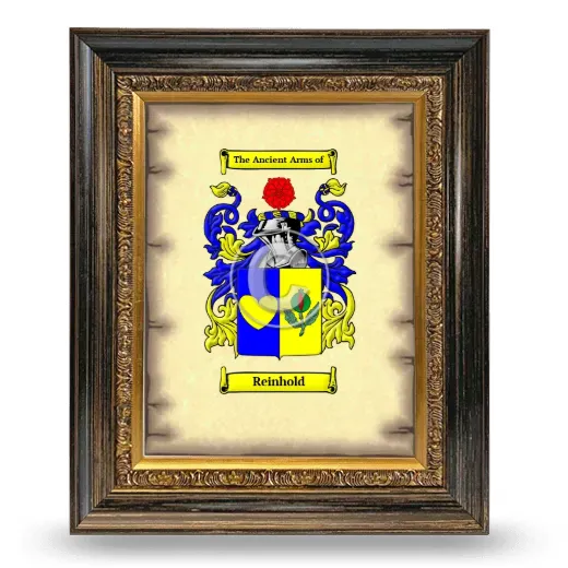 Reinhold Coat of Arms Framed - Heirloom
