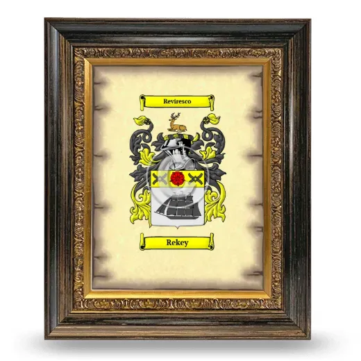 Rekey Coat of Arms Framed - Heirloom