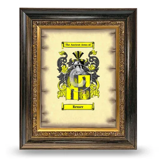 Remer Coat of Arms Framed - Heirloom