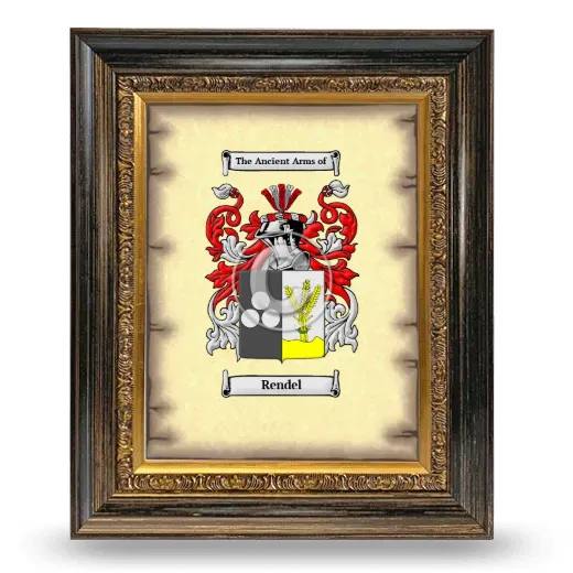 Rendel Coat of Arms Framed - Heirloom