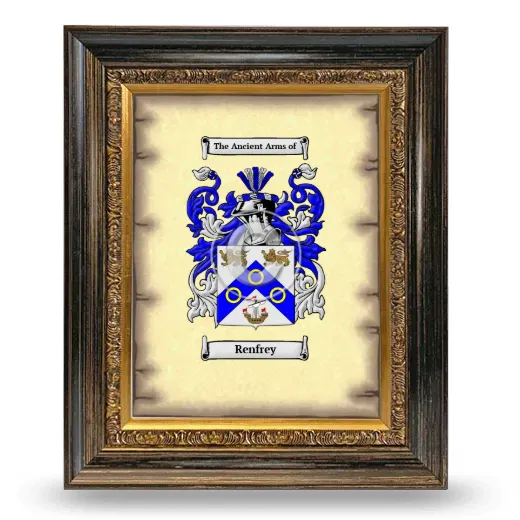 Renfrey Coat of Arms Framed - Heirloom