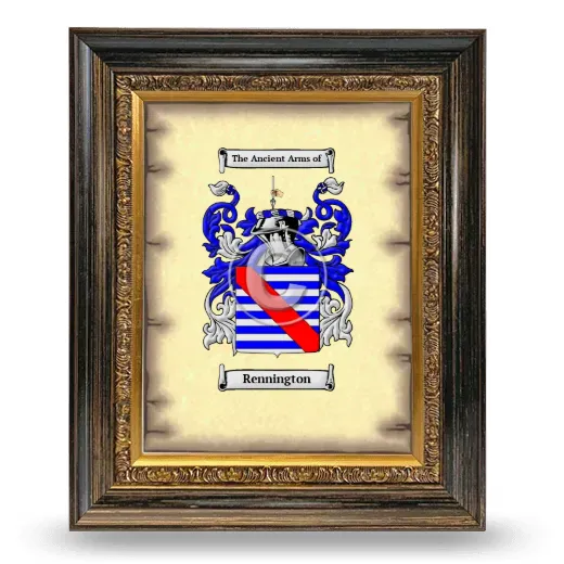 Rennington Coat of Arms Framed - Heirloom