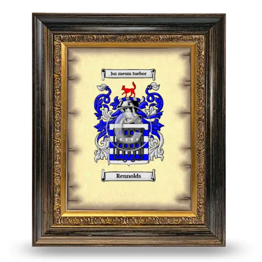 Rennolds Coat of Arms Framed - Heirloom