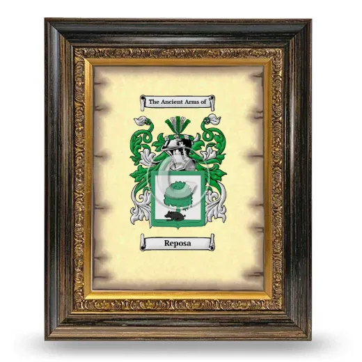Reposa Coat of Arms Framed - Heirloom