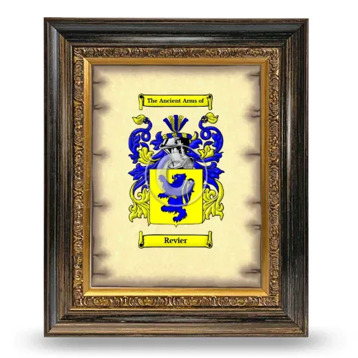Revier Coat of Arms Framed - Heirloom