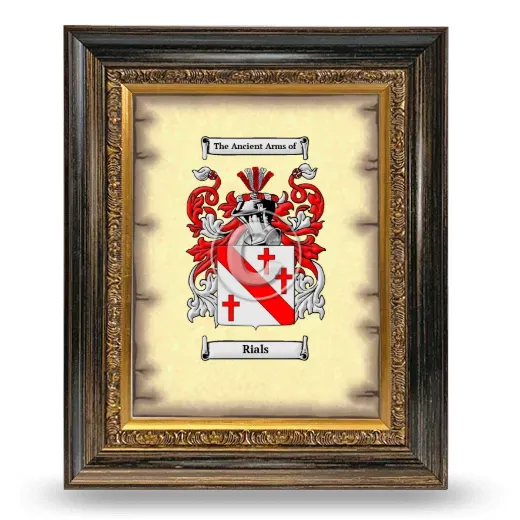 Rials Coat of Arms Framed - Heirloom