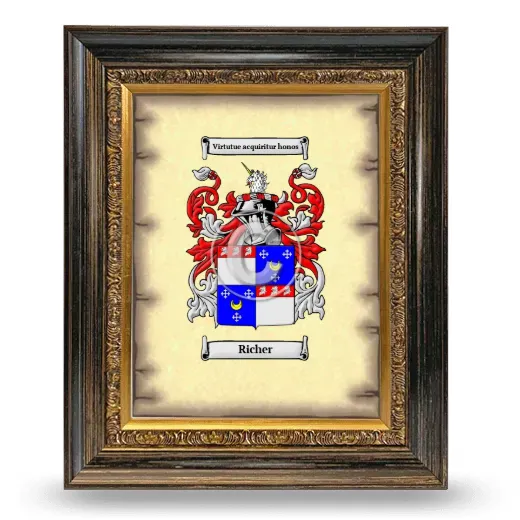 Richer Coat of Arms Framed - Heirloom