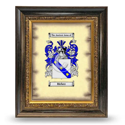 Richez Coat of Arms Framed - Heirloom