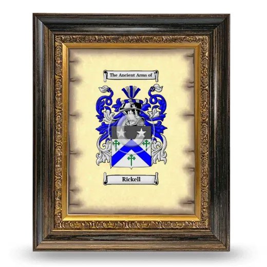 Rickell Coat of Arms Framed - Heirloom