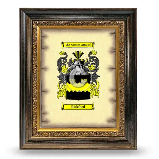 Rickford Coat of Arms Framed - Heirloom